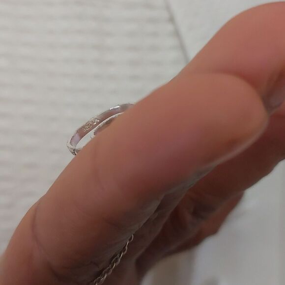 925 LA I Am Thankful Your Path Crossed Mine Dainty Silver Necklace - Picture 4 of 5